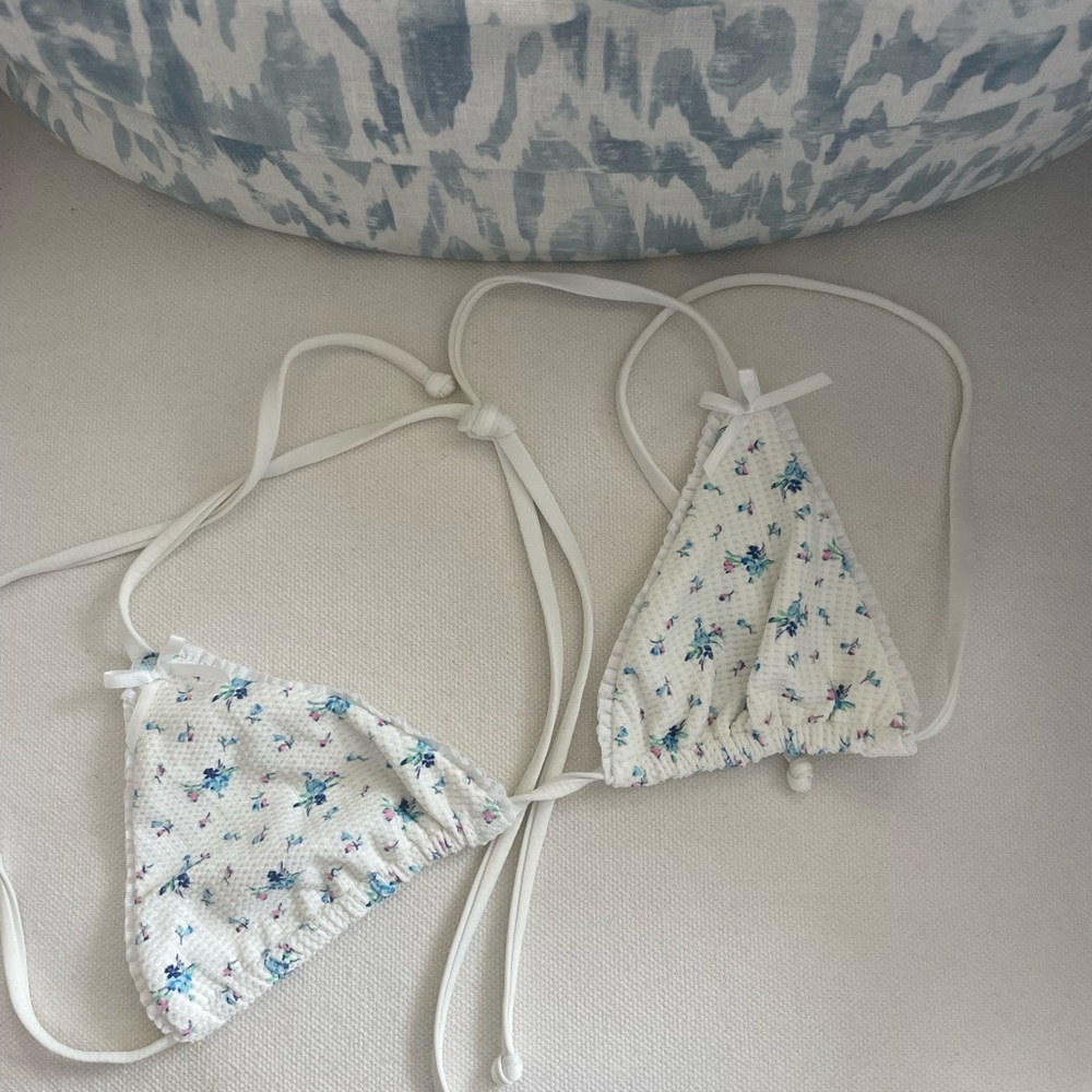 Frankies Bikinis Tia Waffle Bikini Top. Never Worn. N… Gem